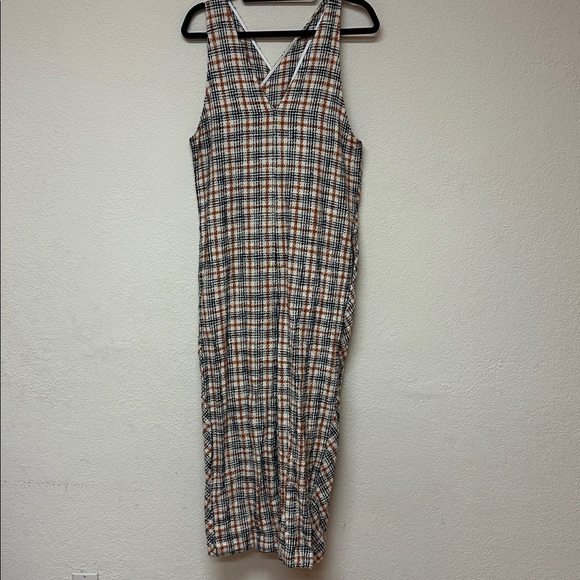 Free People womans tweed Plaid Jumpsuit size M - Picture 2 of 5
